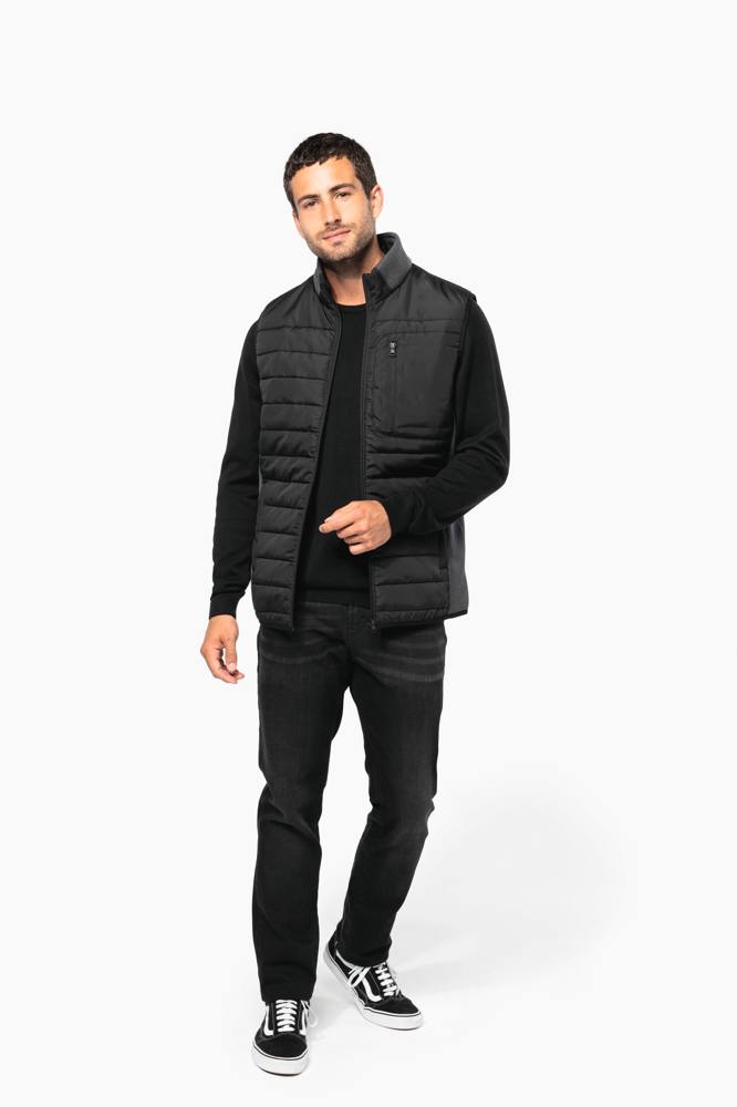 K6170 - Bodywarmer aus zwei Materialien für Herren