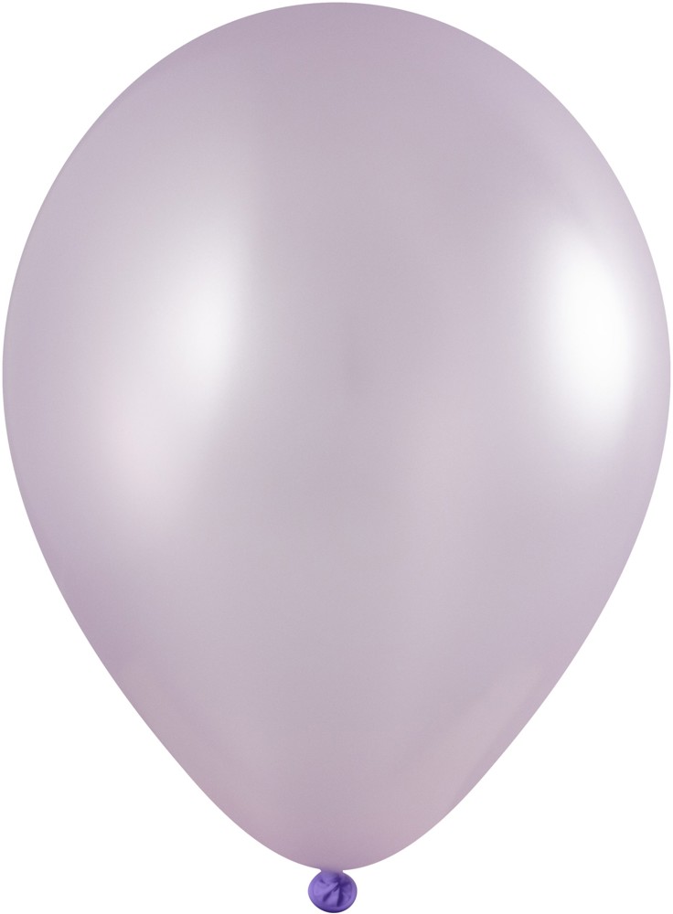 Luftballons mit Druck Qualityprint Ø 35 cm / Umfang 90-100 cm / 12 Inch, Licht blauw Metallic (2650), Metallic, 2 kleuren, 1 drukzijde - Lila (2670)