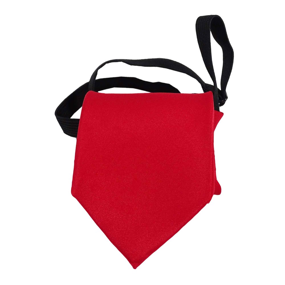Krawatte mit Gummizug - Sicherheitskrawatte - Bereits gebundene Krawatten im Satin Finish - 51 x 7 cm - Rot
