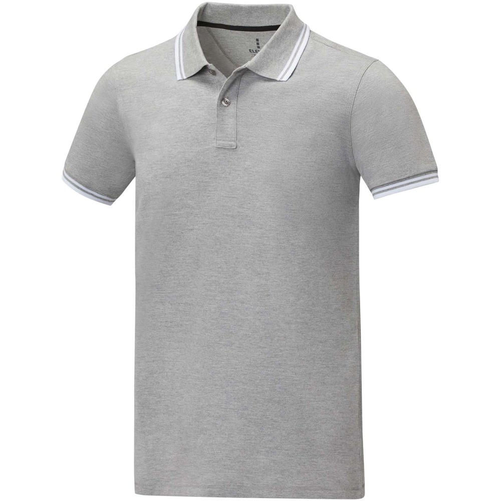 Amarago 200 g/m² Polo mit abgesetztem Rand für Herren - heather grau