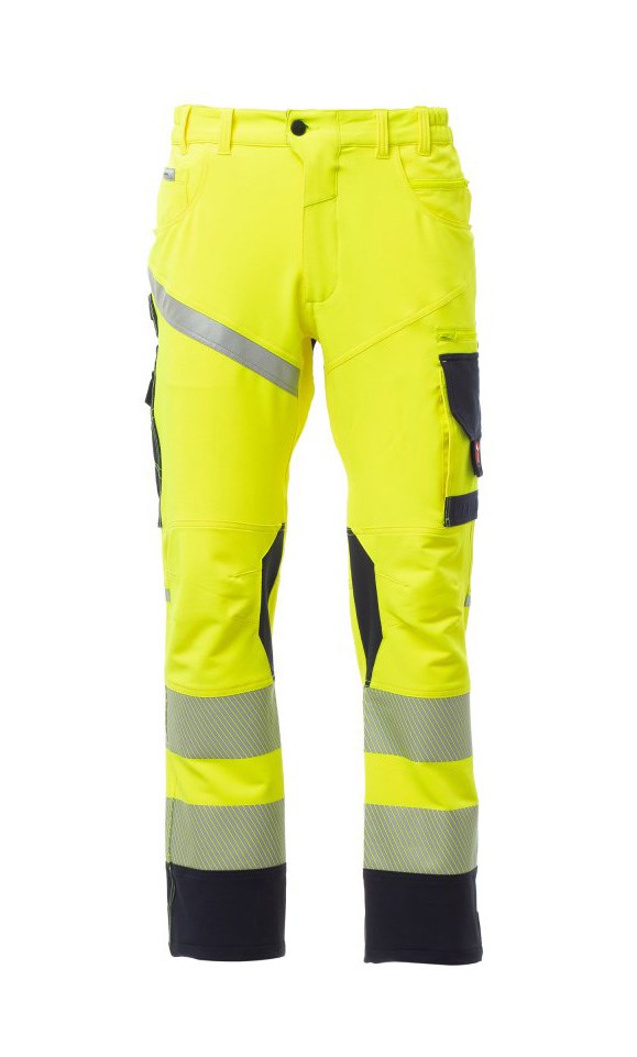 Allflash Unisex Warnschutz-Hose New Unisex - gelb/marineblau