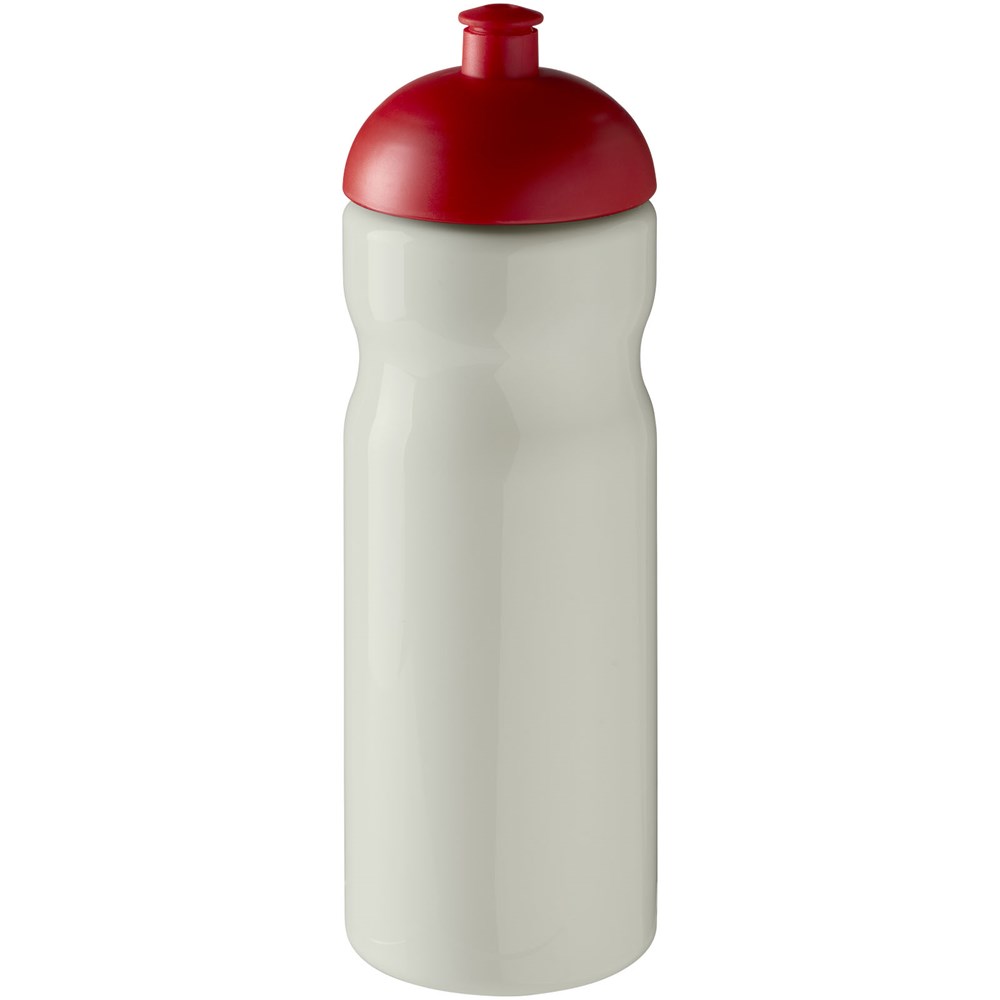 H2O Active® Eco Base 650 ml Sportflasche mit Stülpdeckel - elfenbeinweiß, rot
