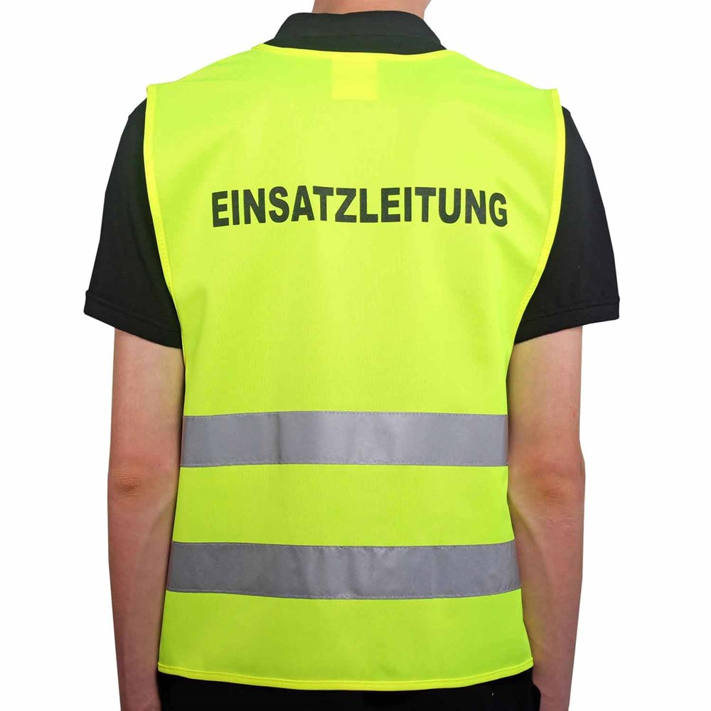 Allflash Qualitäts KFZ-Warnweste PREMIUM Einsatzleitung