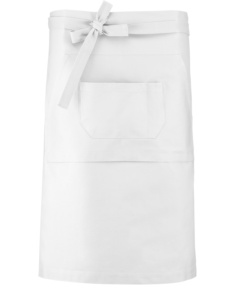 K887 - Barschürze Knielang - White