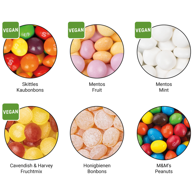Papierdose Eco Mini , Mentos Kaudragee Fruit