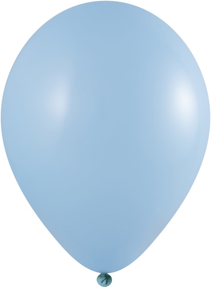 Luftballons mit Druck Qualityprint Ø 35 cm / Umfang 90-100 cm / 12 Inch, Licht blauw Metallic (2650), Metallic, 2 kleuren, 1 drukzijde - Hellblau (1151)