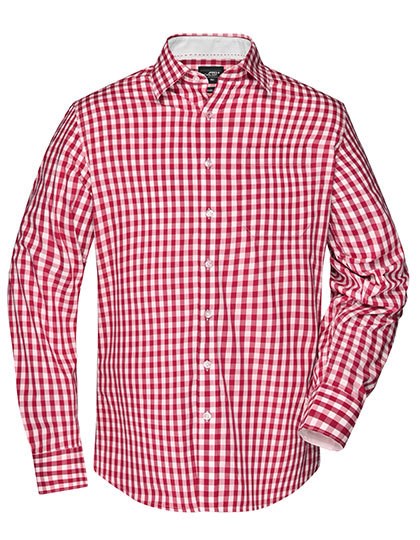 Daiber - Men´s Checked Shirt - Red, White
