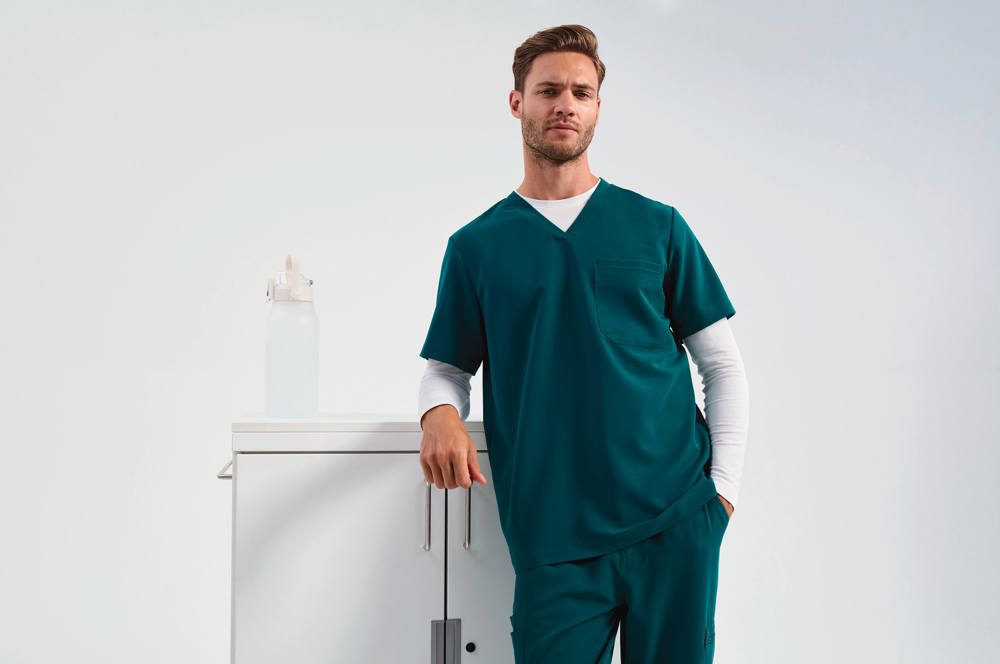 NN200 - Stretch-Tunika für Herren mit kurzen Ärmeln