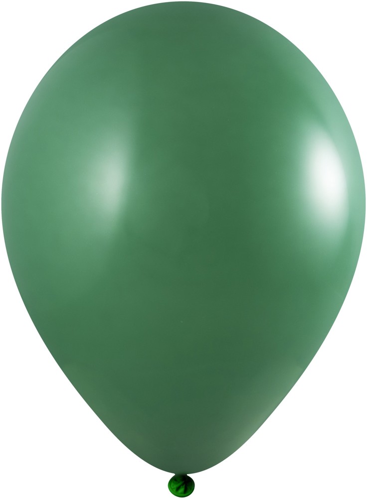 Luftballons mit Druck Qualityprint Ø 35 cm / Umfang 90-100 cm / 12 Inch, Licht blauw Metallic (2650), Metallic, 2 kleuren, 1 drukzijde - Dunkelgrün (1165)