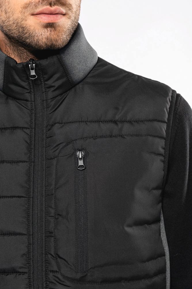 K6170 - Bodywarmer aus zwei Materialien für Herren