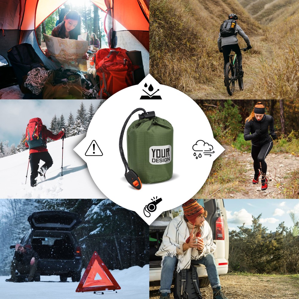 2-in-1-Thermoponcho für Outdoor Notfälle