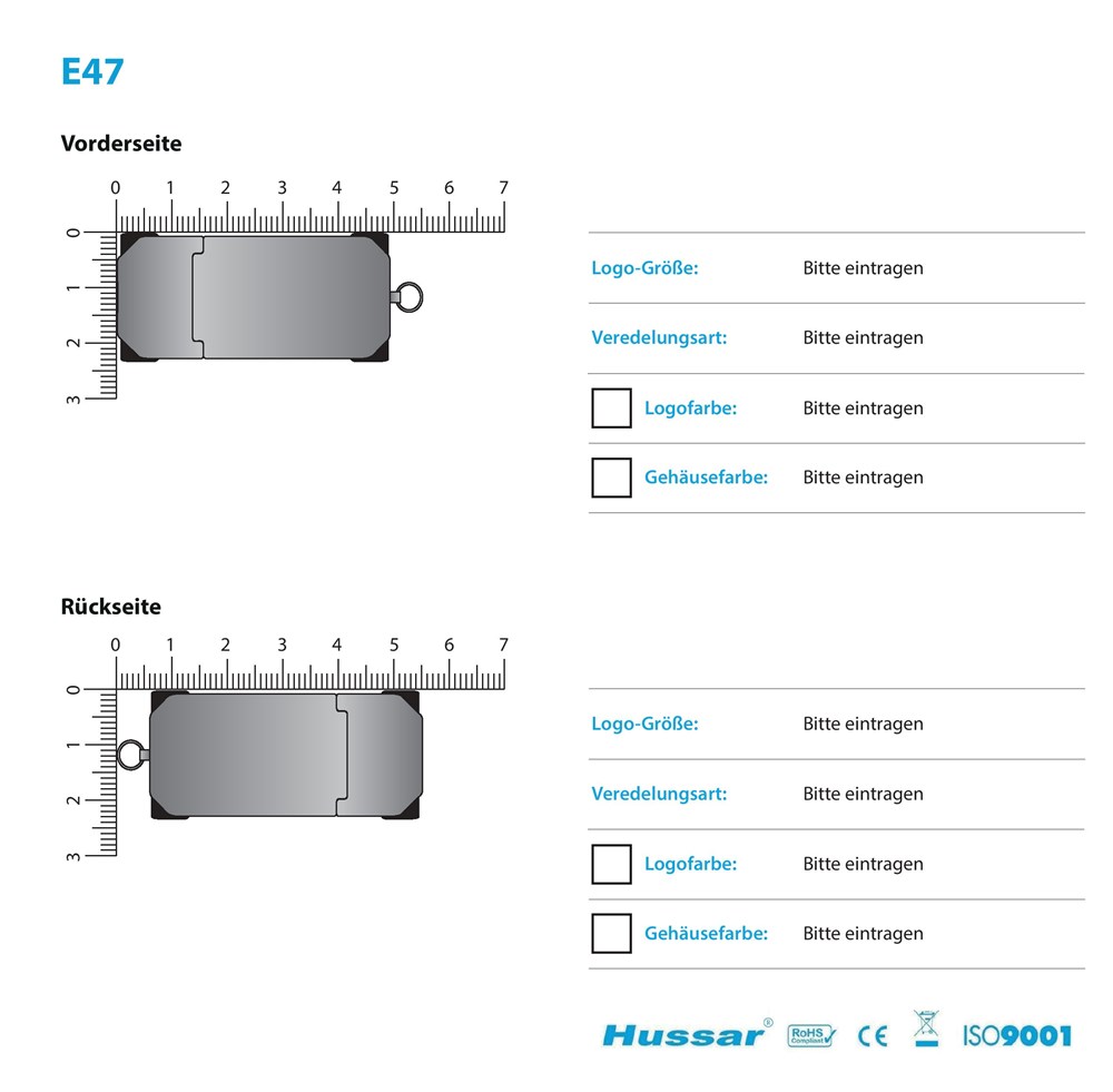 USB-Stick E47 USB 2.0 Flash Disk   1 GB SilberUSB 2.0 Flash Disk 1 GB
