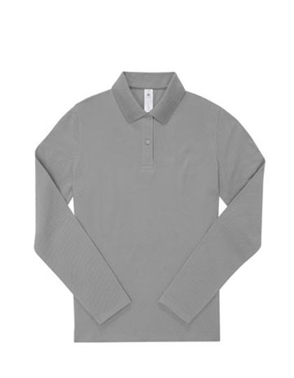 B&C BE INSPIRED - My Polo 180 Long Sleeve /Women - Sport Grey (Heather)