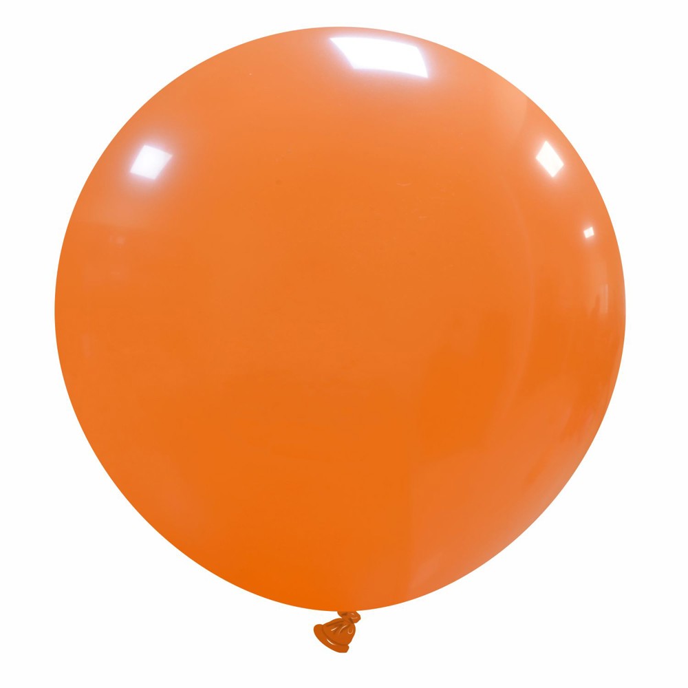 Bedruckte Riesenballons – Ø 150 cm / Umfang 470 cm / 59 Inch, Transparant (38), 450 cm omvang 150 cm Ø 60 inch, Pastel, 2 (2-zijdig gelijke bedrukking) - Orange (05)