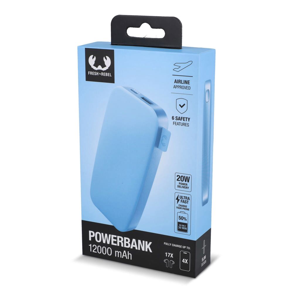 2PB12100 | Fresh 'n Rebel Powerbank 12000mAh USB-C Schnellladung 20W