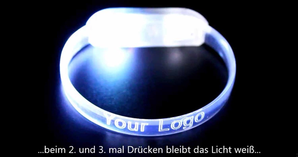 Allflash LED-Armband Multi Colour | mehrfarbig leuchtend - weiß