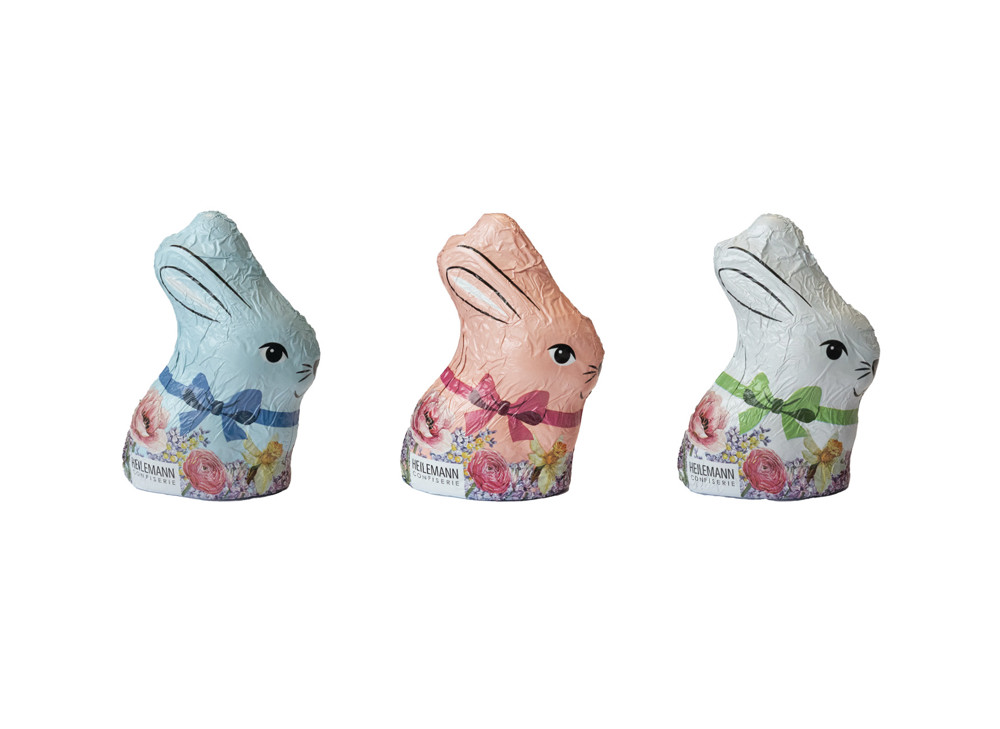 Heilemann Bunter Osterhase in Werbebox 50 g  ,  Inhalt:  Heilemann Bunter Osterhase