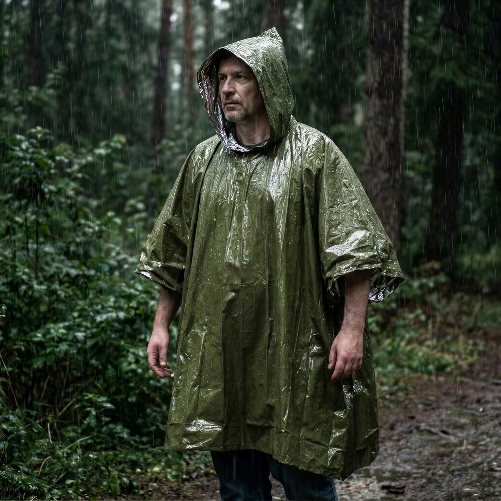 2-in-1-Thermoponcho für Outdoor Notfälle