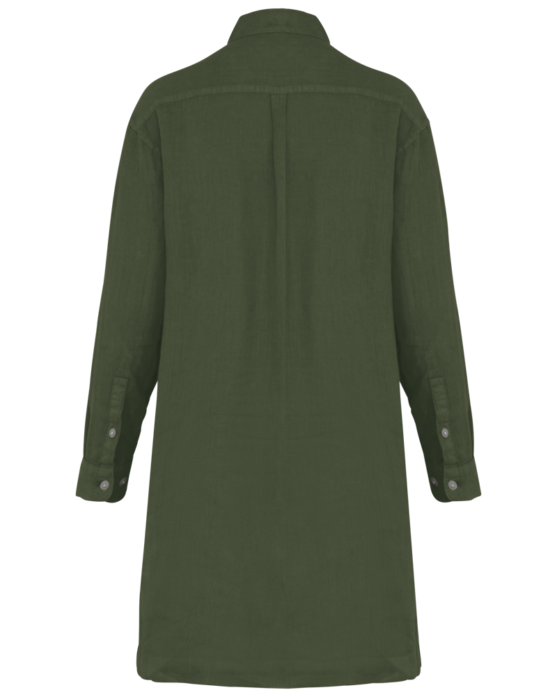 SP5008 - Hemdblusenkleid aus Leinen für Damen