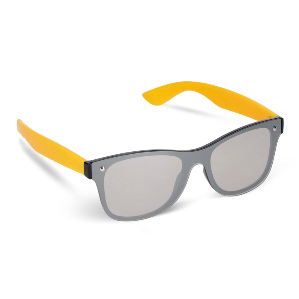 Justin R-PC Sonnenbrille mit verspiegelten Uni-Gläsern UV400 - Gelb