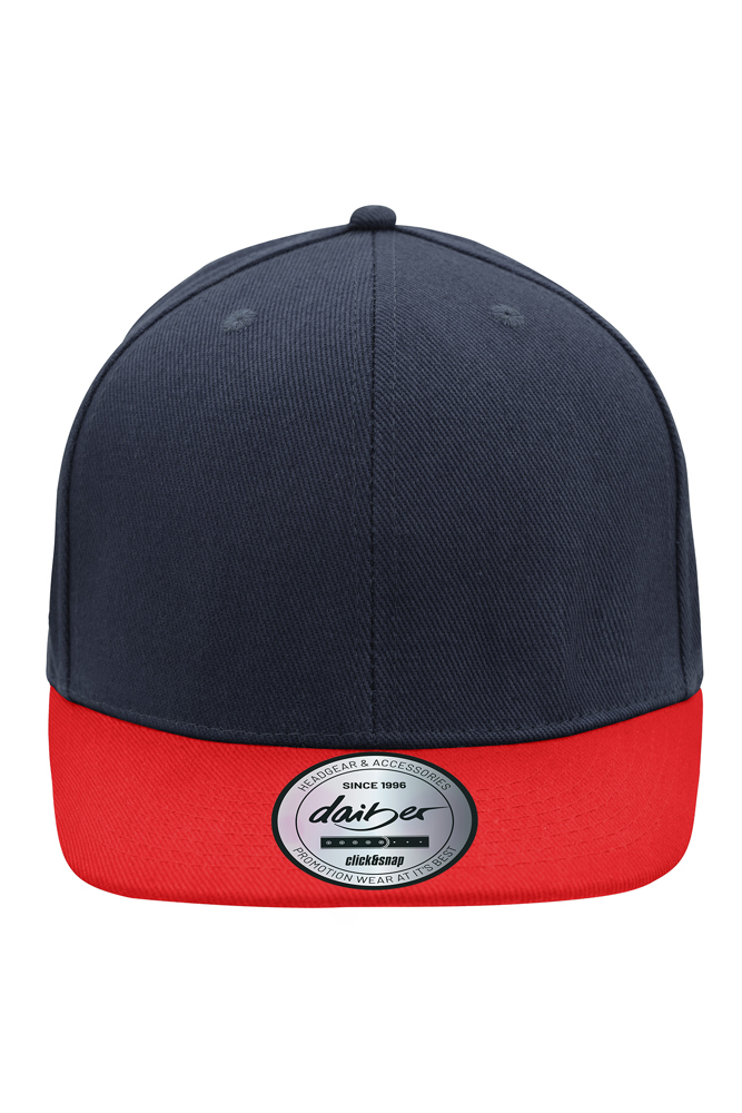 6 Panel Pro Cap Style - Navy/red (ca. Pantone 296C
200C)