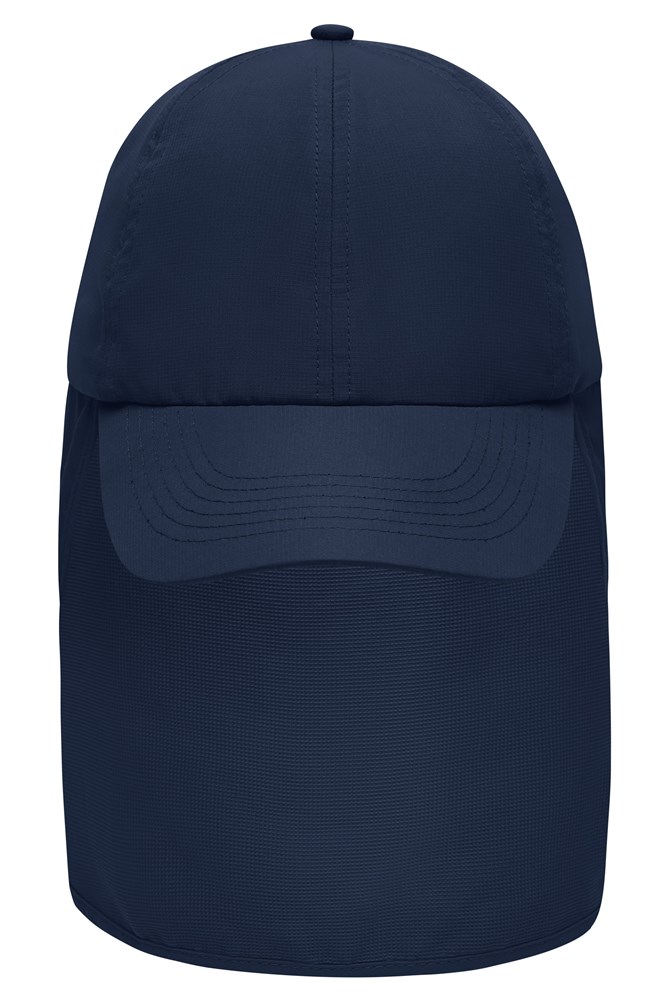 6 Panel Cap with Neck Guard - Navy (ca. Pantone 296C)