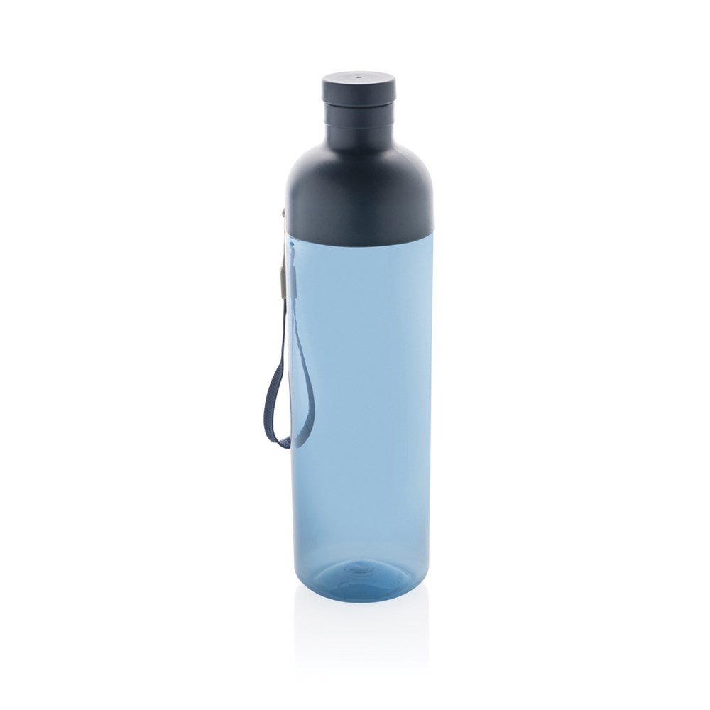 Impact auslaufsichere Wasserflasche aus RCS recyc. PET 600ml - navy blau (± PMS 2767C)
