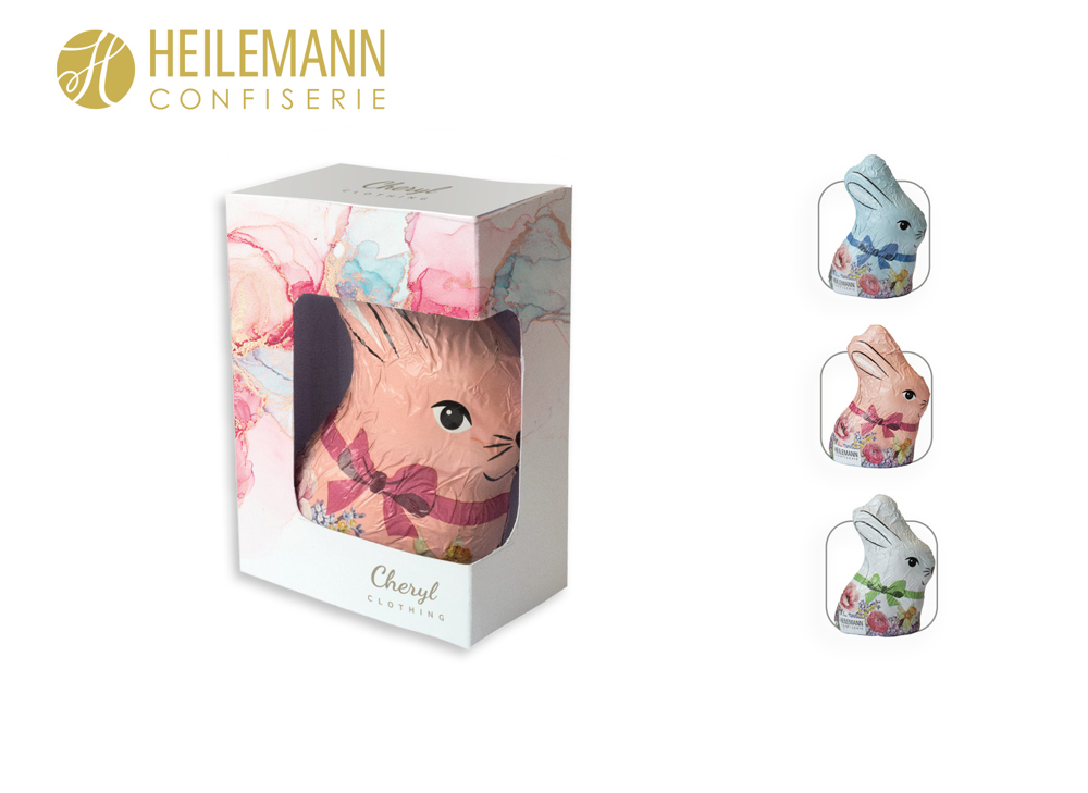 Heilemann Bunter Osterhase in Werbebox 50 g  ,  Inhalt:  Heilemann Bunter Osterhase