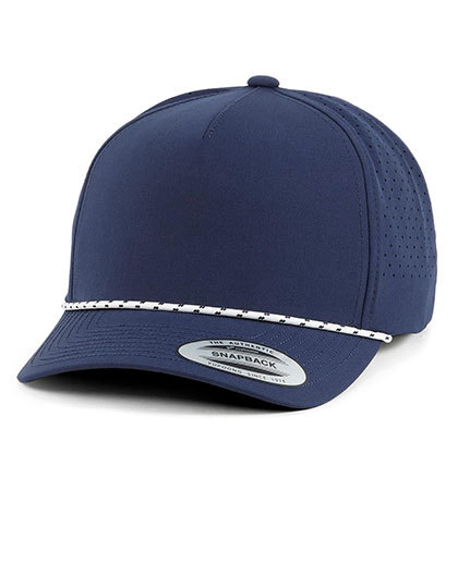 FLEXFIT - YP Classics 5-Panel Snapback Cap with Perforations and Braided Rope - navy