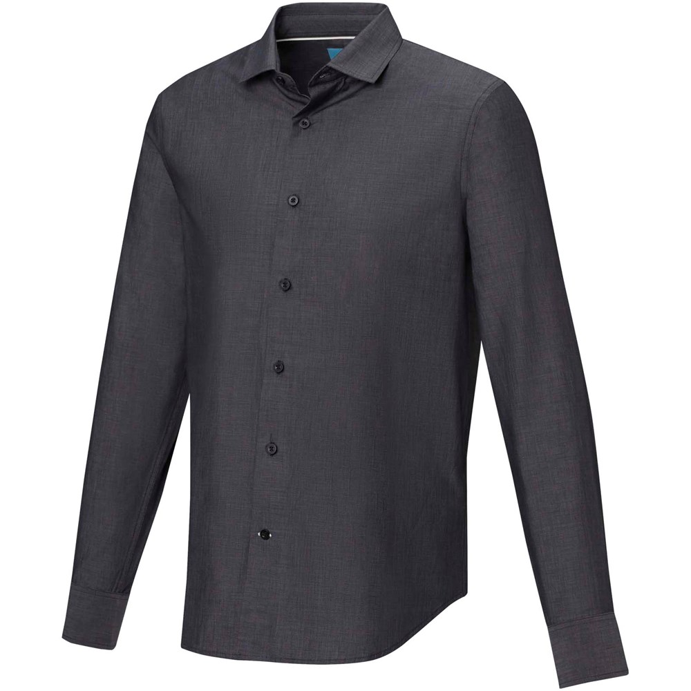 Cuprite Langarm Shirt aus Bio-Baumwolle für Herren - Schwarz