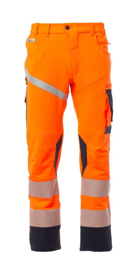 Allflash Unisex Warnschutz-Hose New Unisex - orange/marineblau