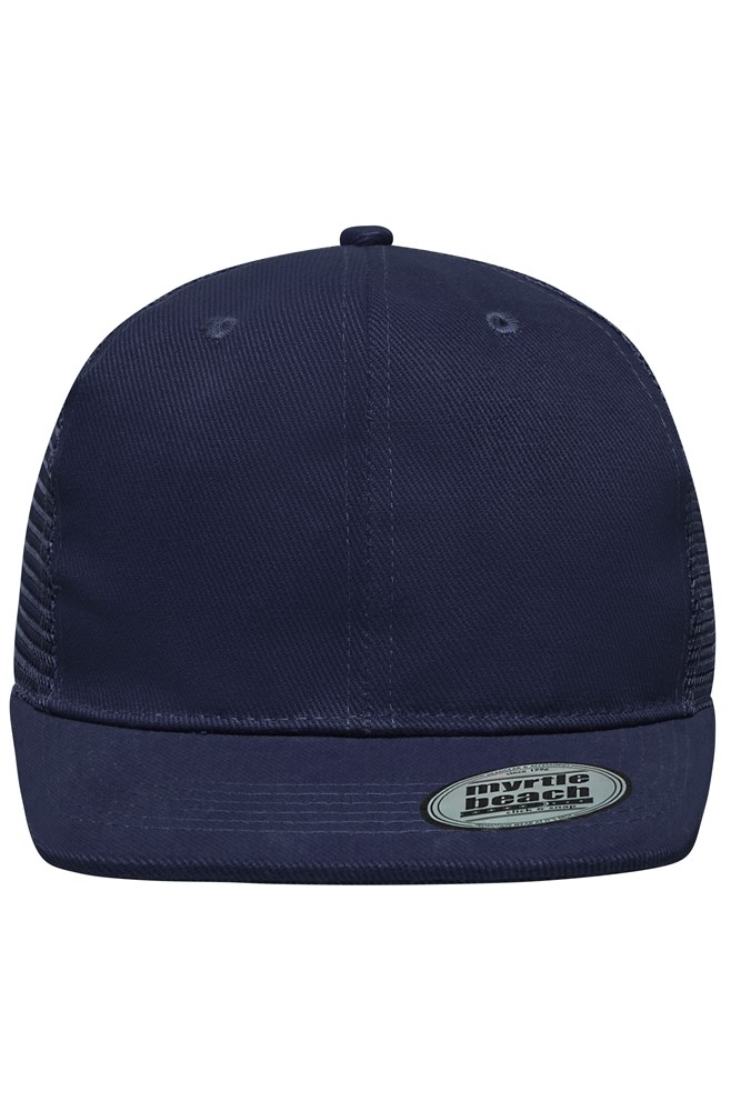 6 Panel Flat Peak Cap - Navy (ca. Pantone 296C)
