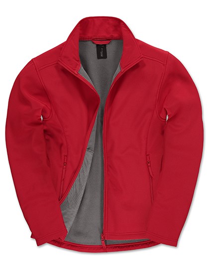 B&C COLLECTION - Men´s Jacket Softshell ID.701 - Red, Warm Grey