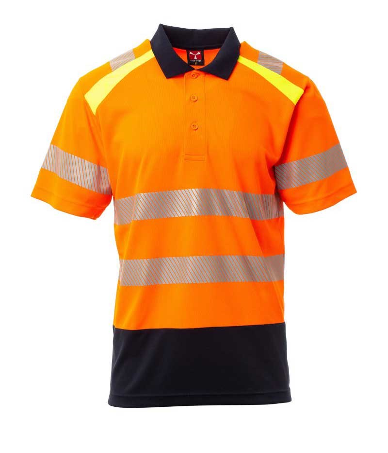 Allflash Reflex Polo-Shirt Lany - orange/marineblau