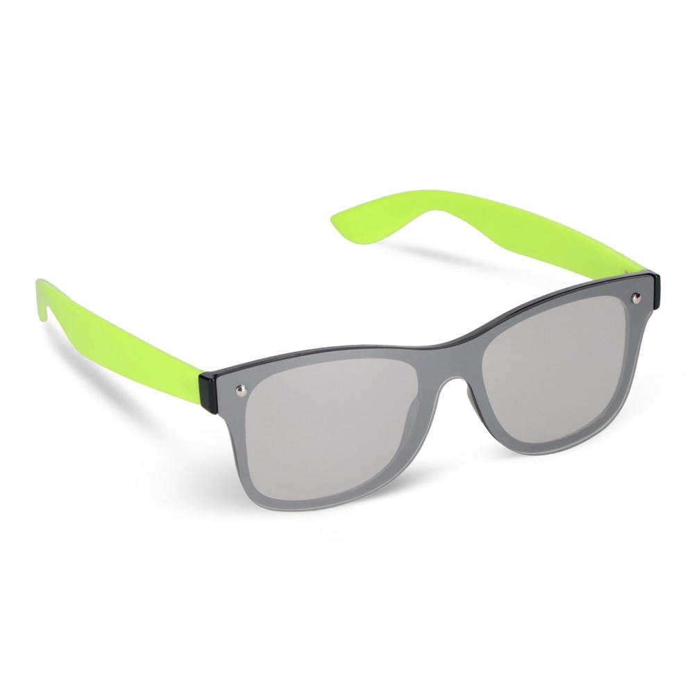 Justin R-PC Sonnenbrille mit verspiegelten Uni-Gläsern UV400 - Hellgrün