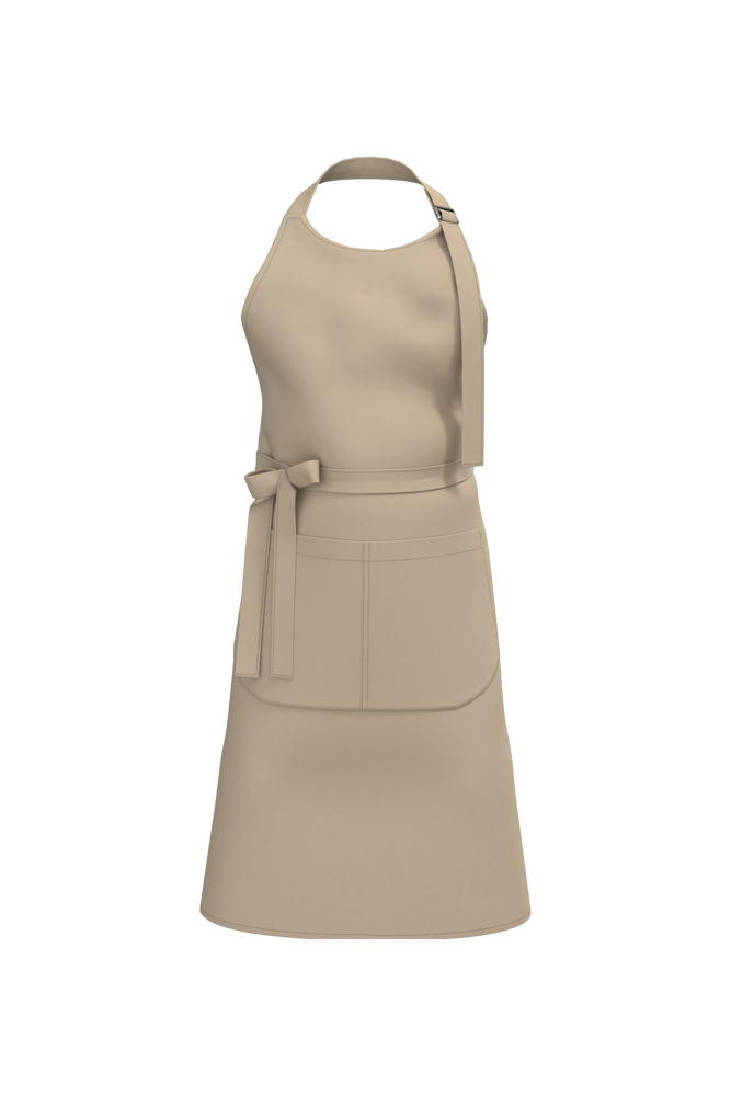 K8007 - Bio-Baumwolle Schürze mit Tasche - Wet Sand