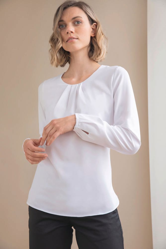 H598 - Bluse mit langen Ärmeln