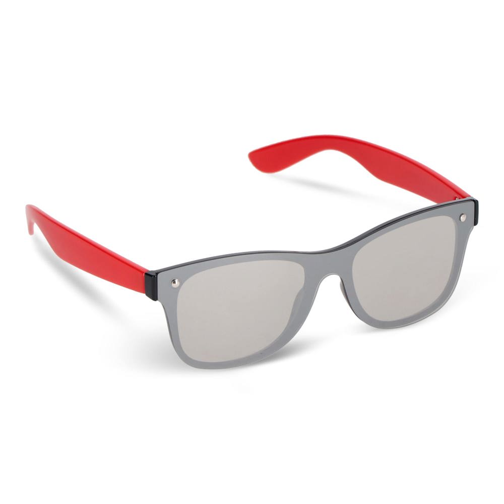 Justin R-PC Sonnenbrille mit verspiegelten Uni-Gläsern UV400 - rot