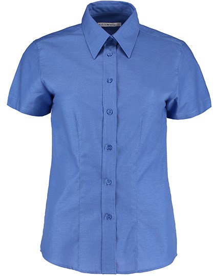 Kustom Kit - Women´s Tailored Fit Workwear Oxford Shirt Short Sleeve - Italian Blue