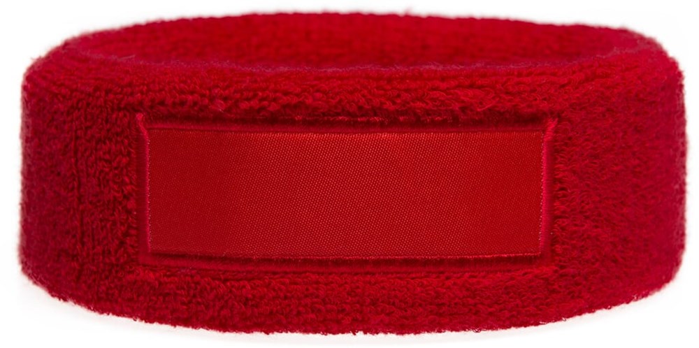 Nilton's Frottier Stirnband mit Label - Rot (PMS 199c) / Rot