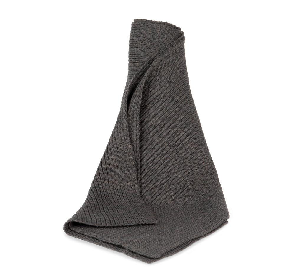 KP957 - Schal aus Rippstrick - Cement Grey Heather