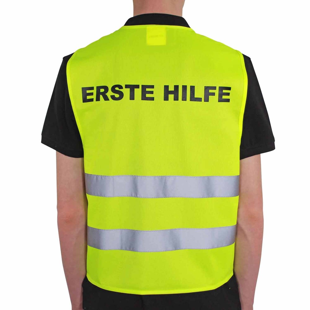 Allflash Qualitäts KFZ-Warnweste PREMIUM Erste Hilfe