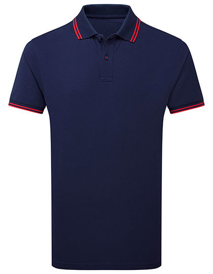 Asquith & Fox - Men´s Classic Fit Tipped Polo - Navy, Red
