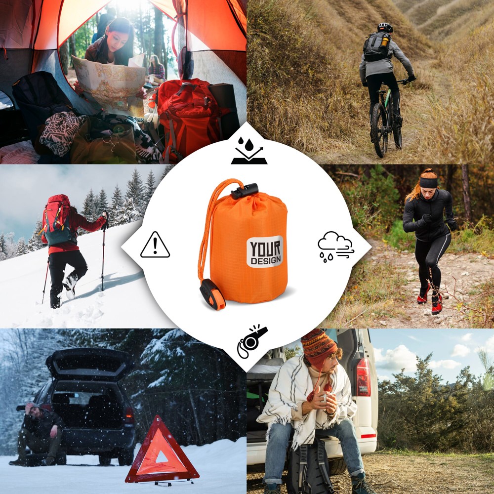 2-in-1-Thermoponcho für Outdoor Notfälle