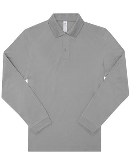 B&C BE INSPIRED - My Polo 210 Long Sleeve - Sport Grey (Heather)