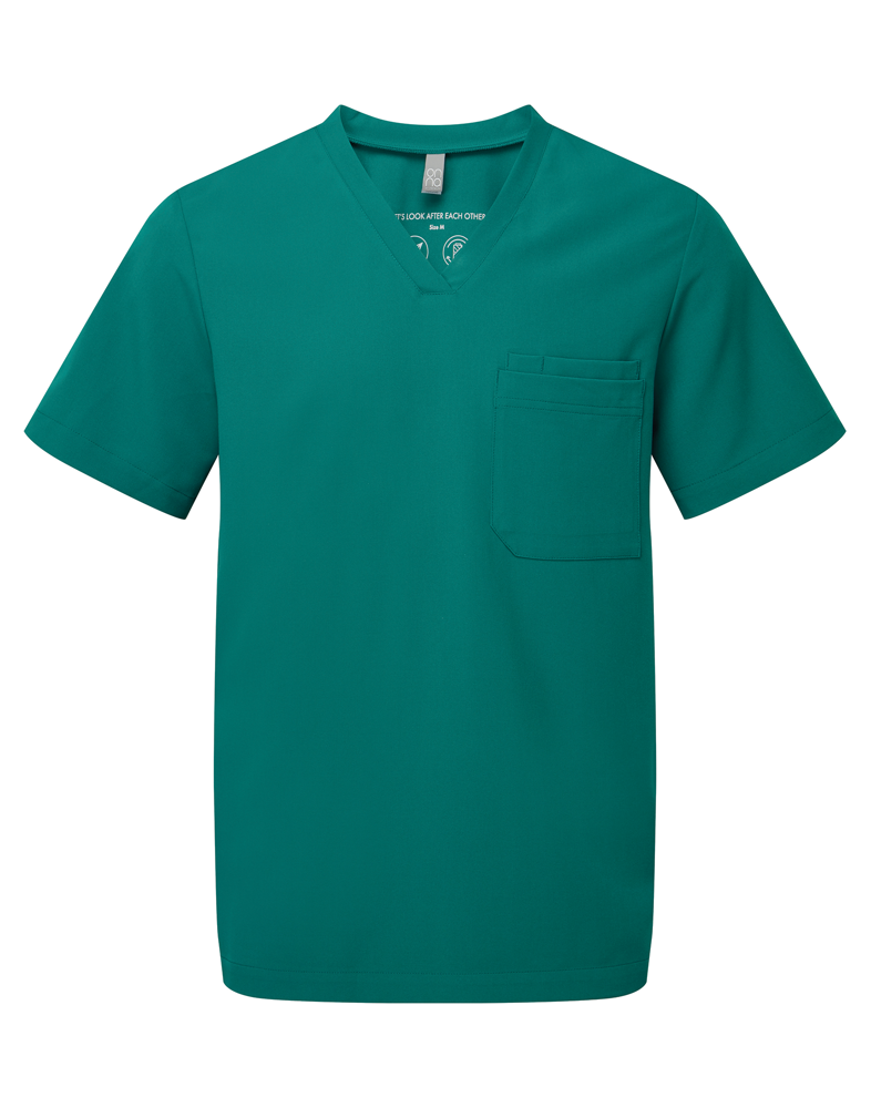 NN200 - Stretch-Tunika für Herren mit kurzen Ärmeln - Clean Green