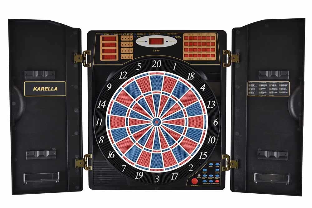 Allflash Dartautomat CB-90 individuell | Individualisierung per High-Grip-Folie (Logo + Holzdekor)