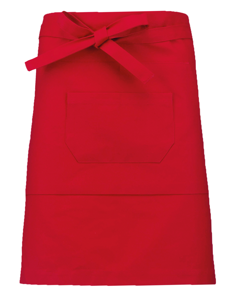 K899 - Mittellange Baumwollpolyesterschürze - Red