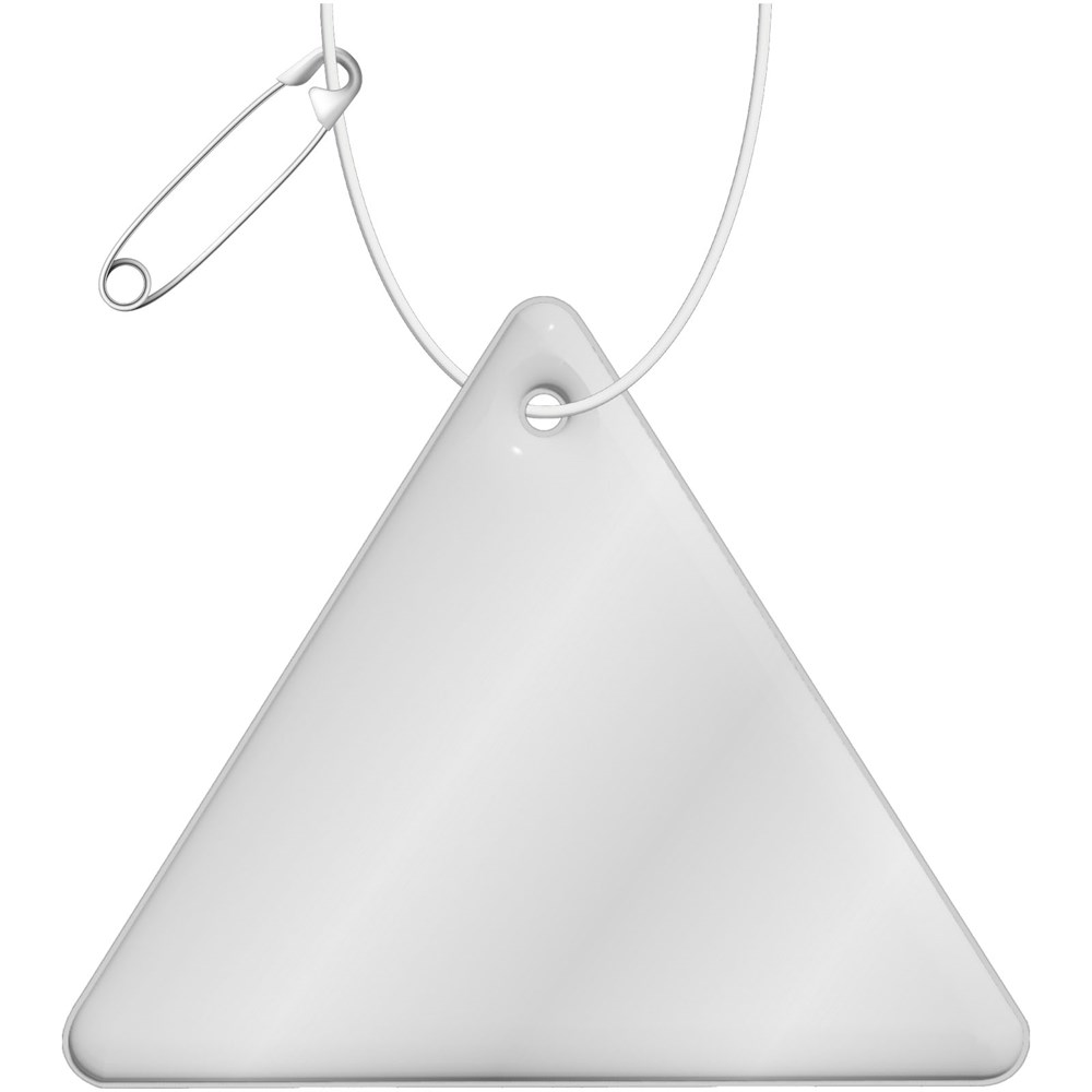 RFX™ H-12 Dreieckiger reflektierender PVC-Anhänger - weiss