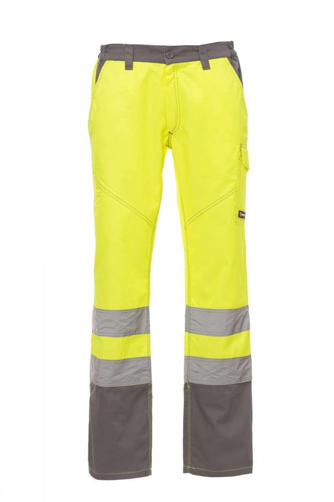 Allflash Herren-Warnschutz Hose Chat - gelb/stahlgrau